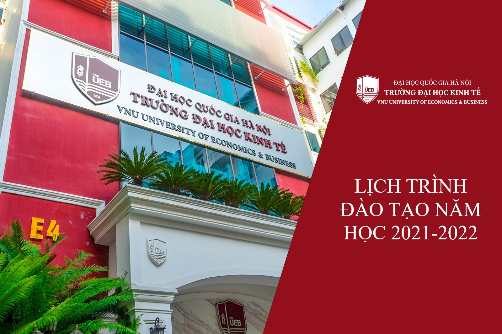 Lịch trình đào tạo năm học 2021-2022