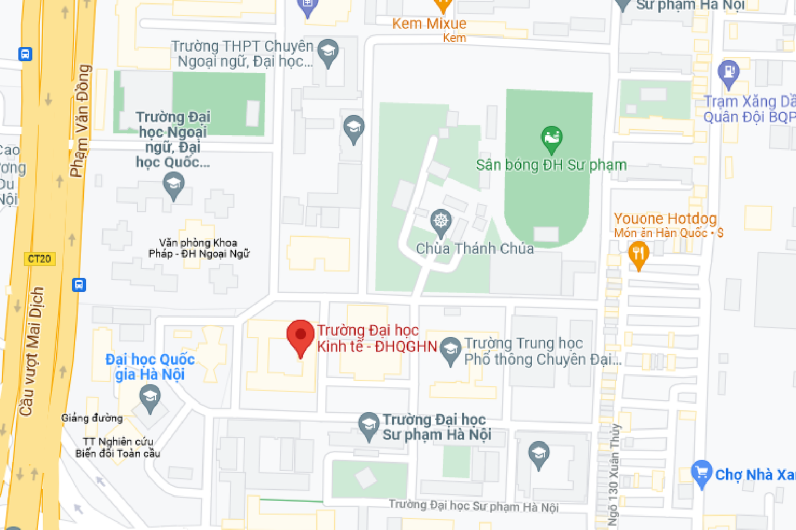 Map and directions to the Lecture Halls of UEB