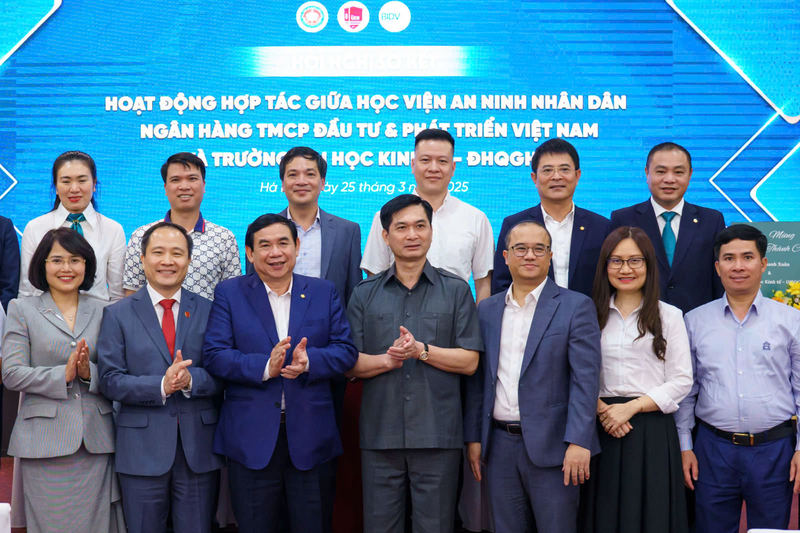 VNU-UEB, People's Police Academy, and BIDV Review Successful Collaboration and Renew Commitments